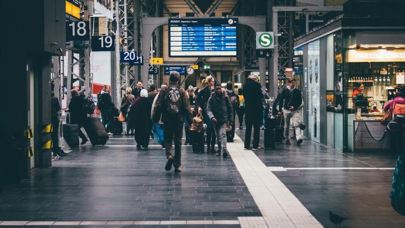 Central station in Frankfurt, Germany